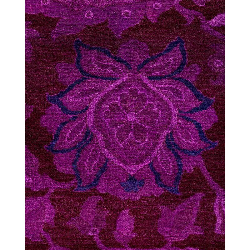 Fine Vibrance One-of-a-Kind Hand-Knotted Area Rug - Pink, 9' 5" x 11' 10" - 9' 5" x 11' 10"