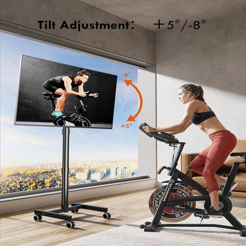 FORGING MOUNT Mobile TV Cart with Wheels