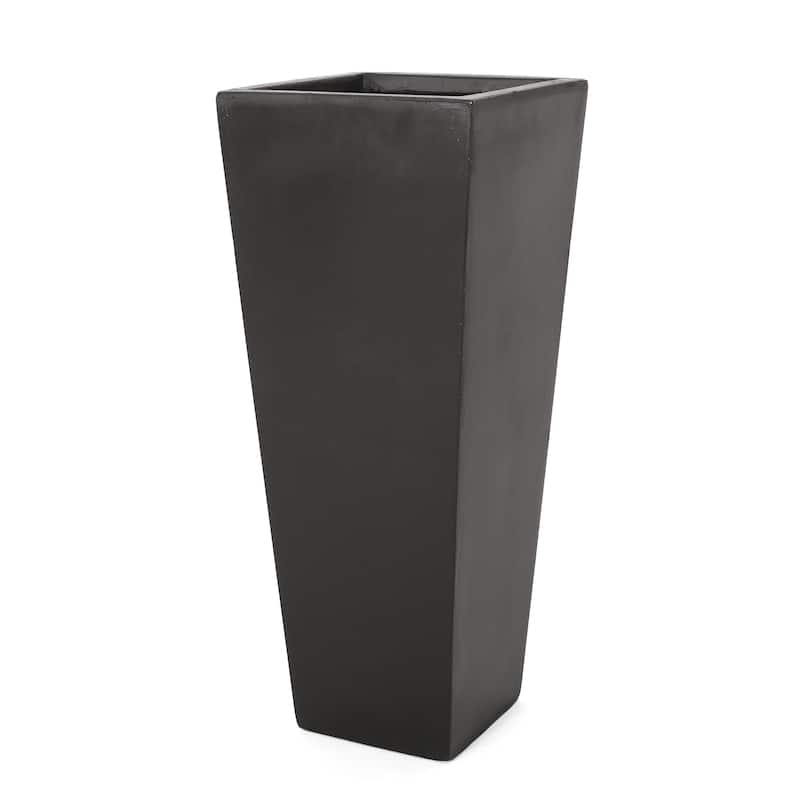 Ella Outdoor Modern Cast Stone Planter by Christopher Knight Home