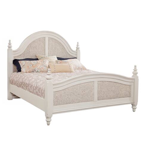 Roanoke Dove White Woven Panel Bed by Greyson Living