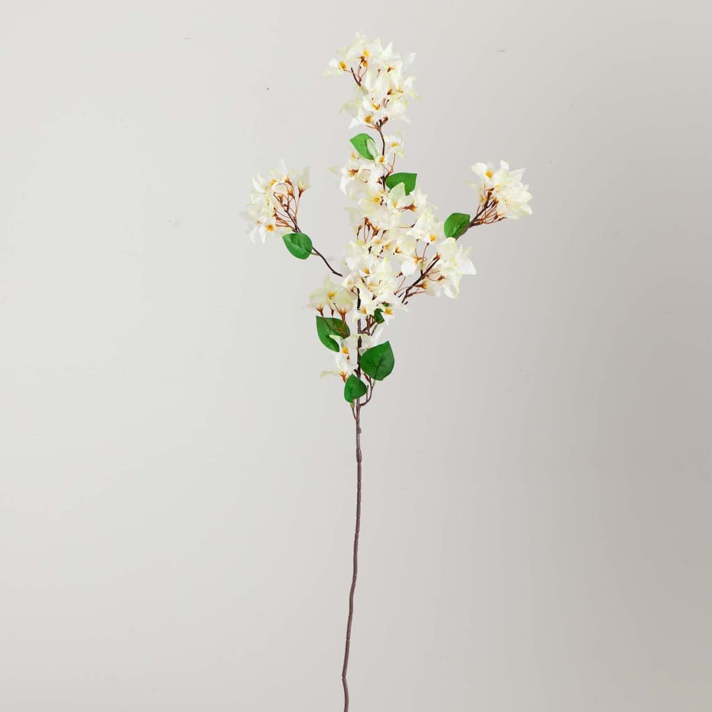 Bougainvillea Flower Artificial Stem Sprays - 47" - White - Set of 3