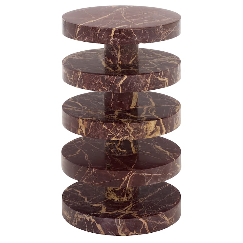 SAFAVIEH Couture Danny Round Marble Accent Table - 14"W x 14"D x 24"H