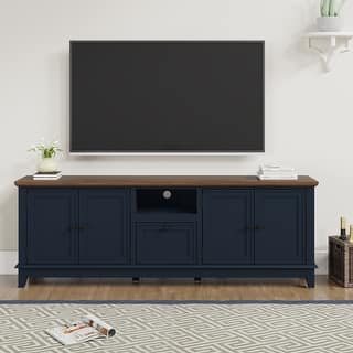 Rustic 72-Inch TV Stand with Adjustable Shelves, Hidden Storage