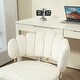 preview thumbnail 8 of 118, Velvet Home Office Desk Chair, Height Adjustable Task Chair, Armless Single Chair with Wheels, 360° Swivel Vanity Chair - N/A