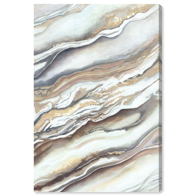 Art Remedy Neutral Lines I Gallery Wrapped Boho Abstract 1 Piece Canvas Wall Art - 30 x 45