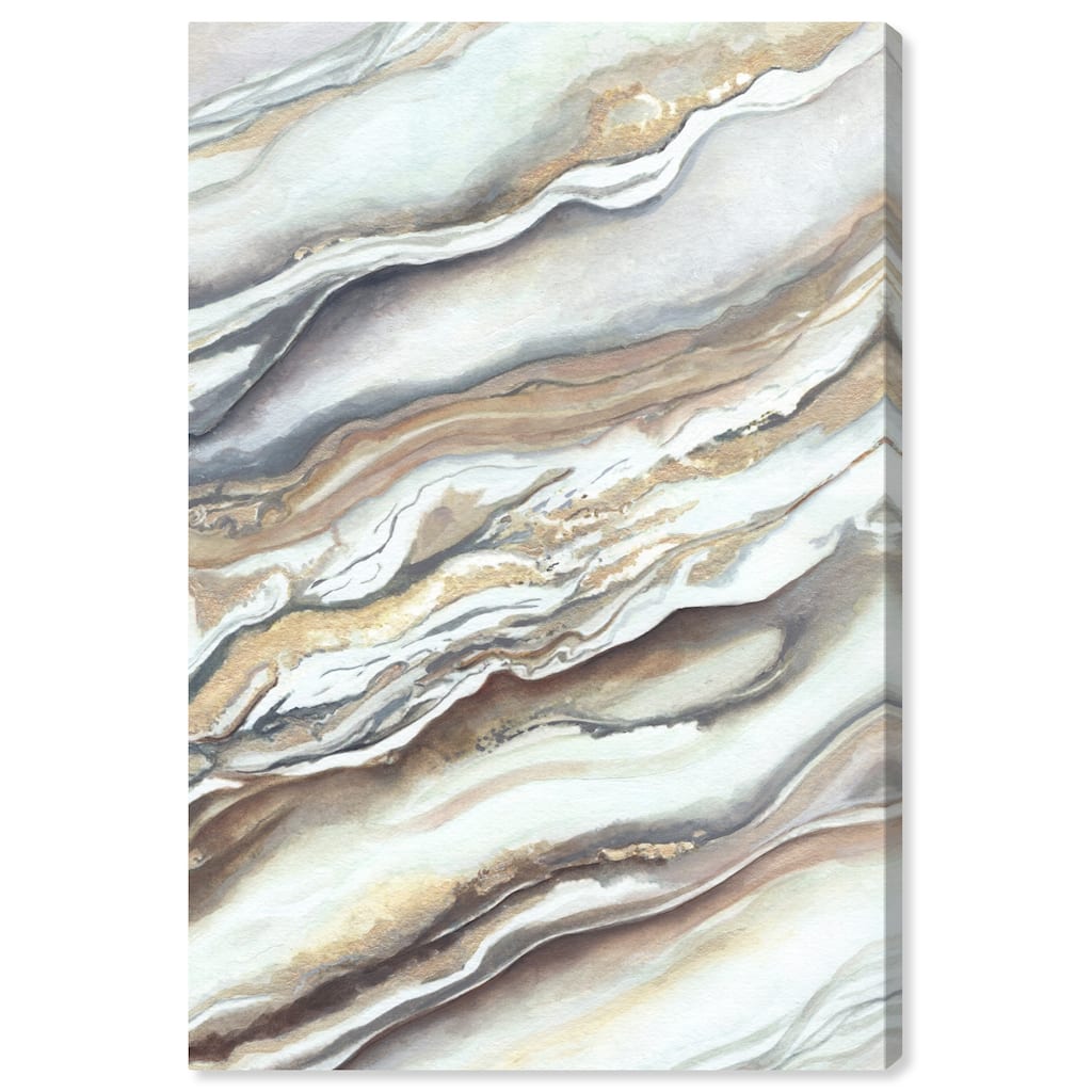 Art Remedy Neutral Lines I Gallery Wrapped Boho Abstract 1 Piece Canvas Wall Art