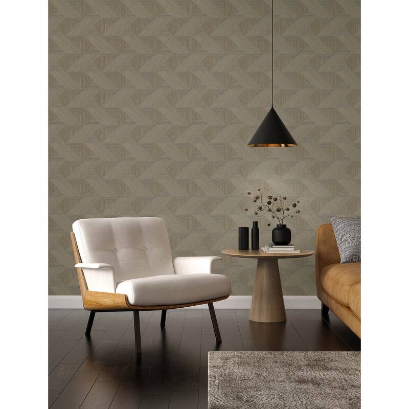A-Street Prints Presley Coffee Tessellation Wallpaper