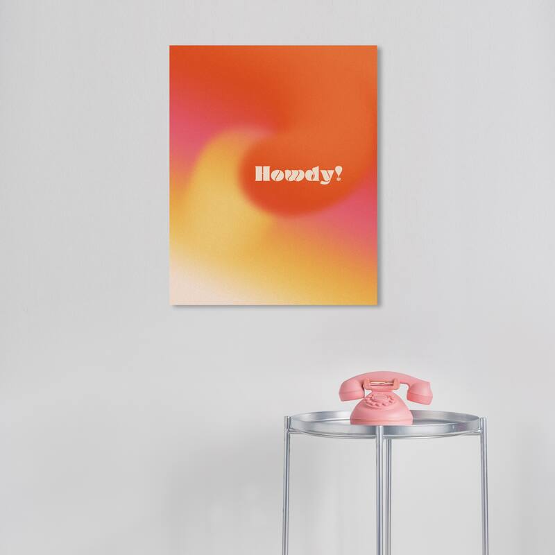 Wynwood Studio Canvas Abstract Howdy Orange Orange Modern & Contemporary Wall Art Canvas Print - 16 x 20