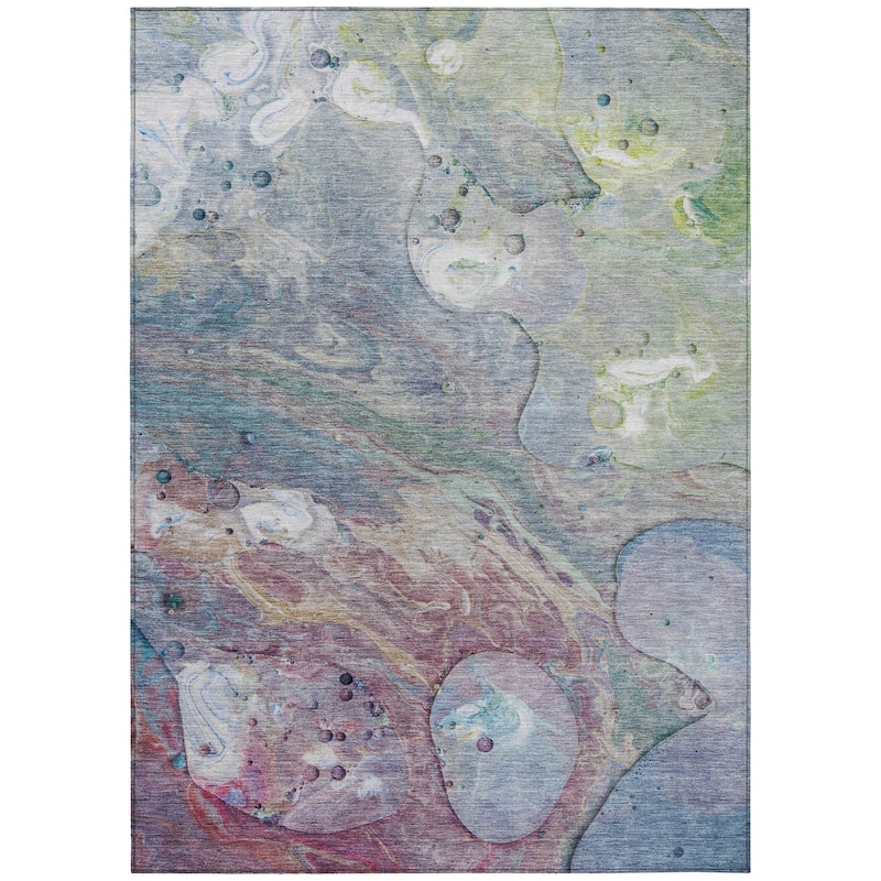 HomeRoots Abstract Transitional Rectangle Outdoor Rug