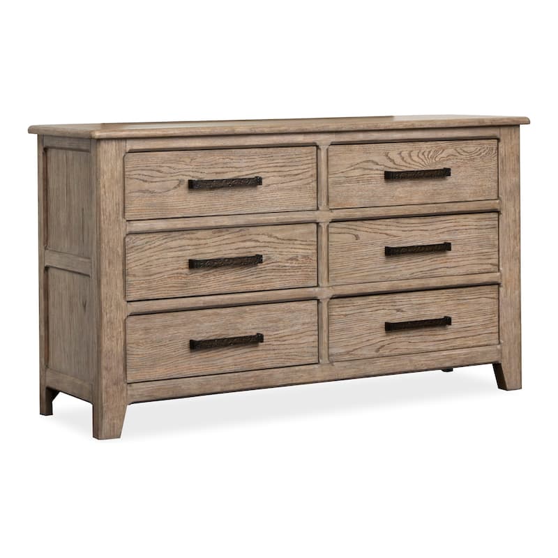 Magnussen Home Claremont Smokey Taupe Dresser with Landscape Mirror