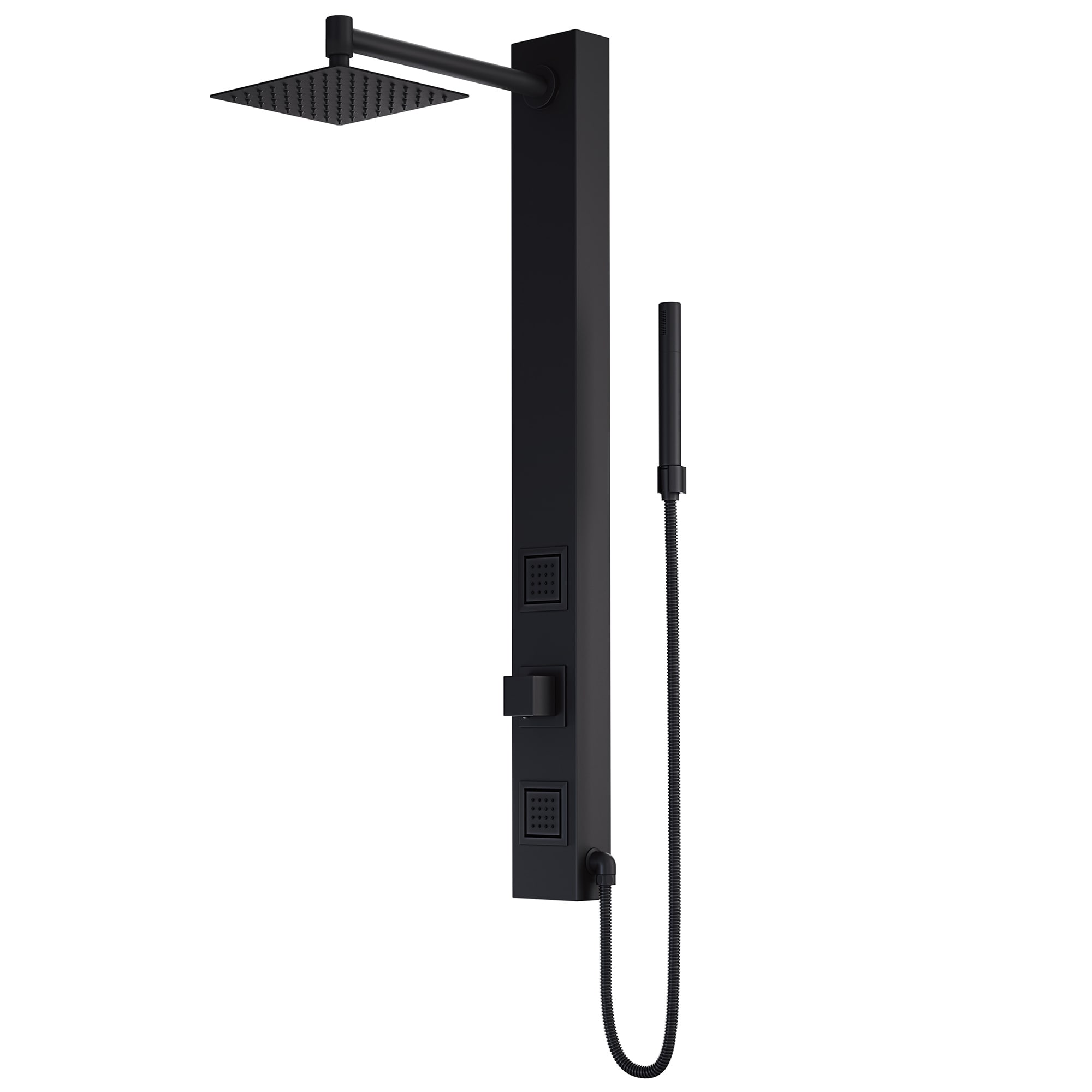 VIGO Orchid 39" H x 4" W 2-Jet Retro Shower Panel with Square Shower Head