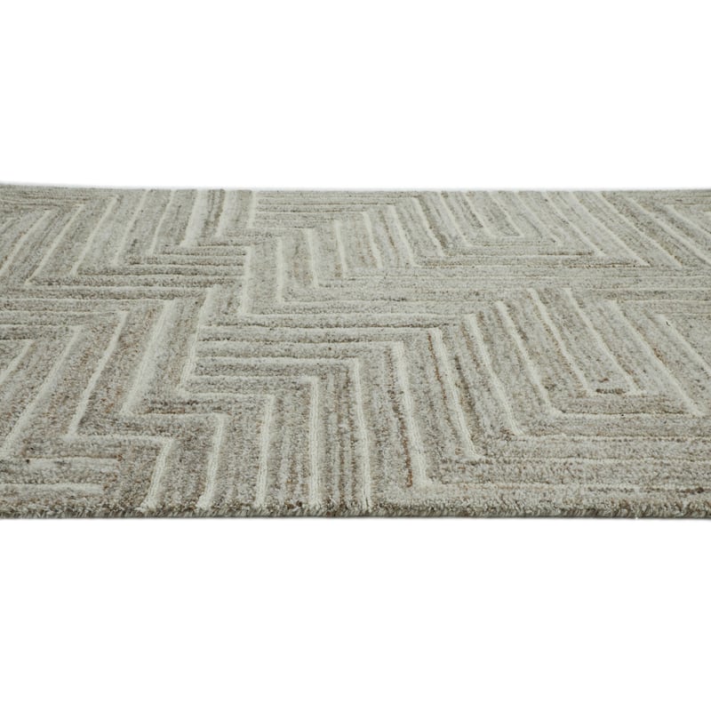 Terra by Obeetee Dunes Tetris Natural Rug