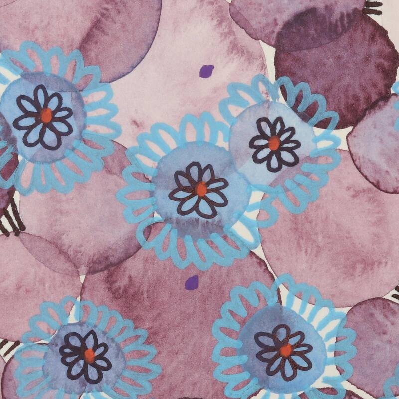 Novica Handmade Lavender Sky Abstract Watercolor Painting On Paper