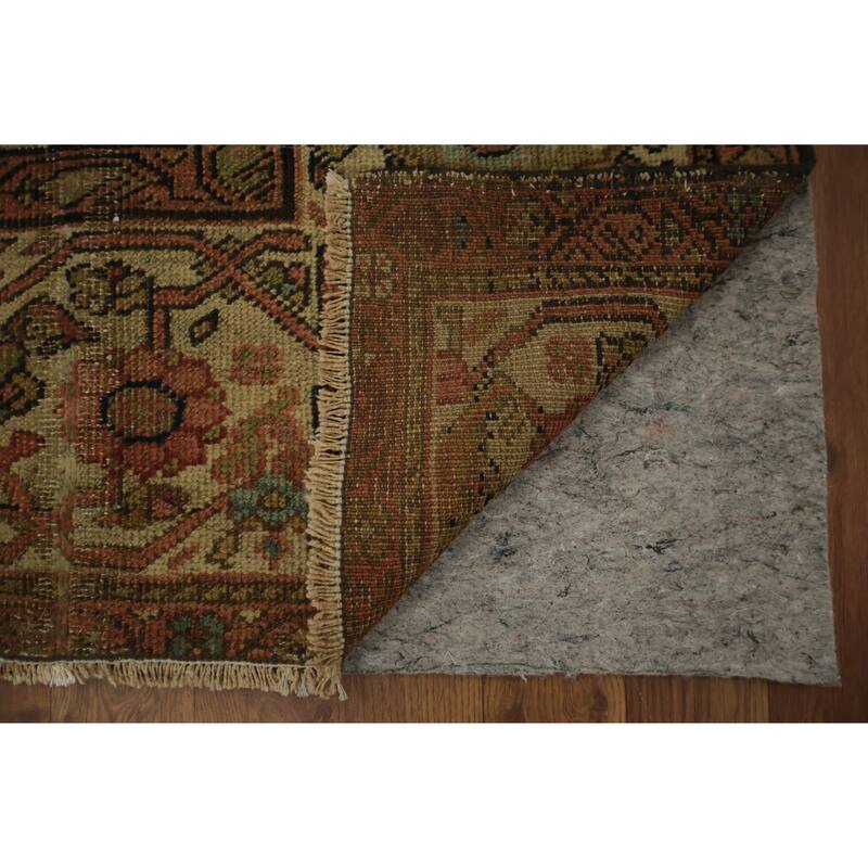Hand Knotted Oriental 100% Wool Carpet Traditional All-Over Navy Blue & Blues Mahal Area Rug - 9' 11'' X 7' 1''