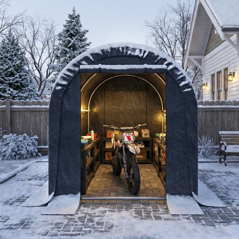 Erommy Heavy Duty Storage Tent, Outdoor Tool Shed, Carport, Portable Garage for Patio, Garden