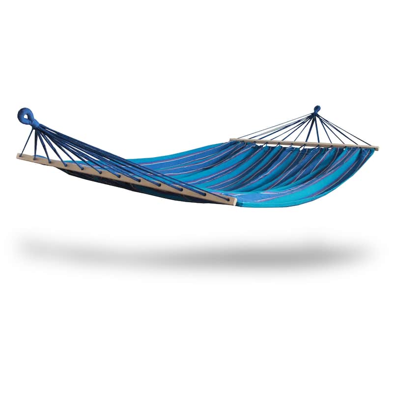 Hammaka Brazilian Style Hammock With Spreader Bars - Blue