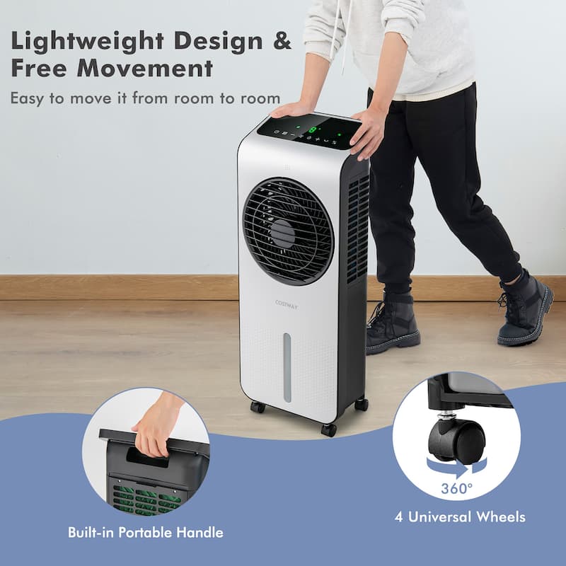 Costway Evaporative Air Cooler 3-in-1 Portable Swamp Cooling Fan w/