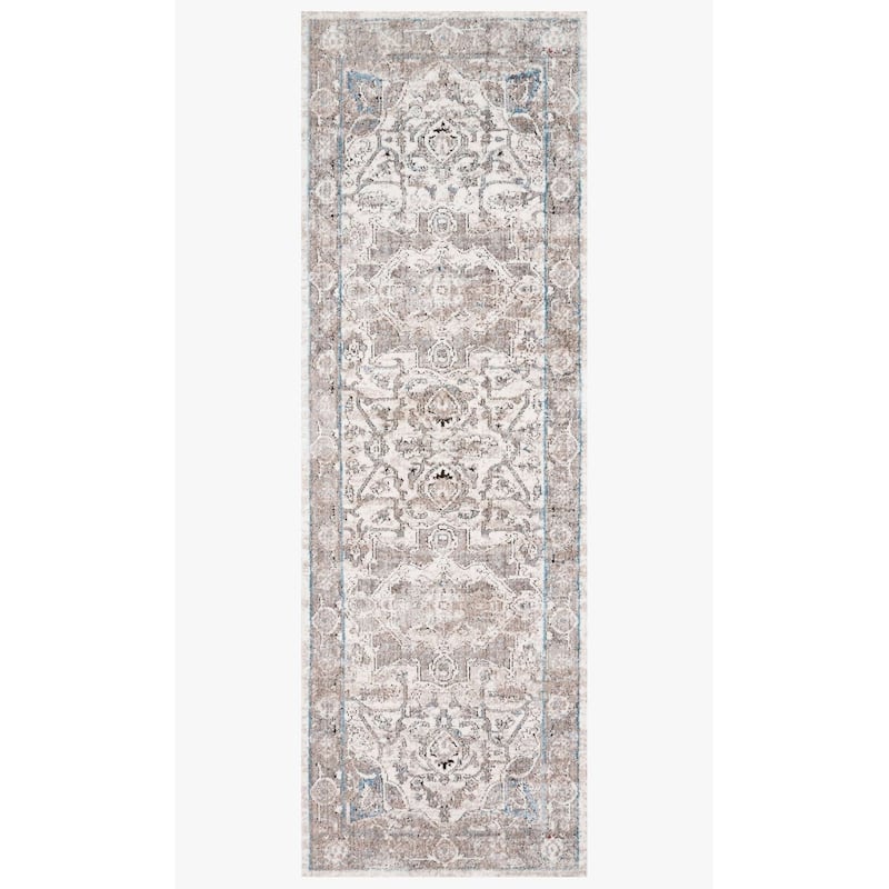 Alexander Home Adrian Distressed Medallion Traditional Area Rug