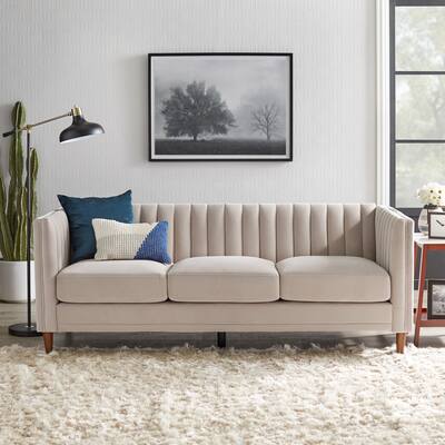 Lifestorey Paxton Channel Back Tuxedo Sofa