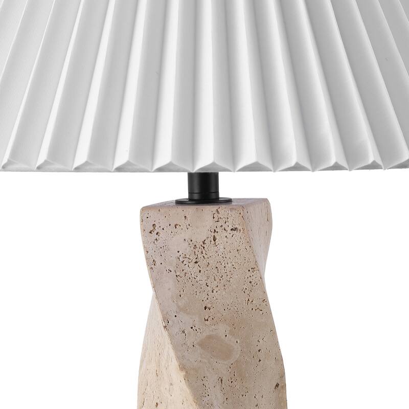 SAFAVIEH Couture Mayalenn Travertine Table Lamp - 18"W x 18"D x 29"H