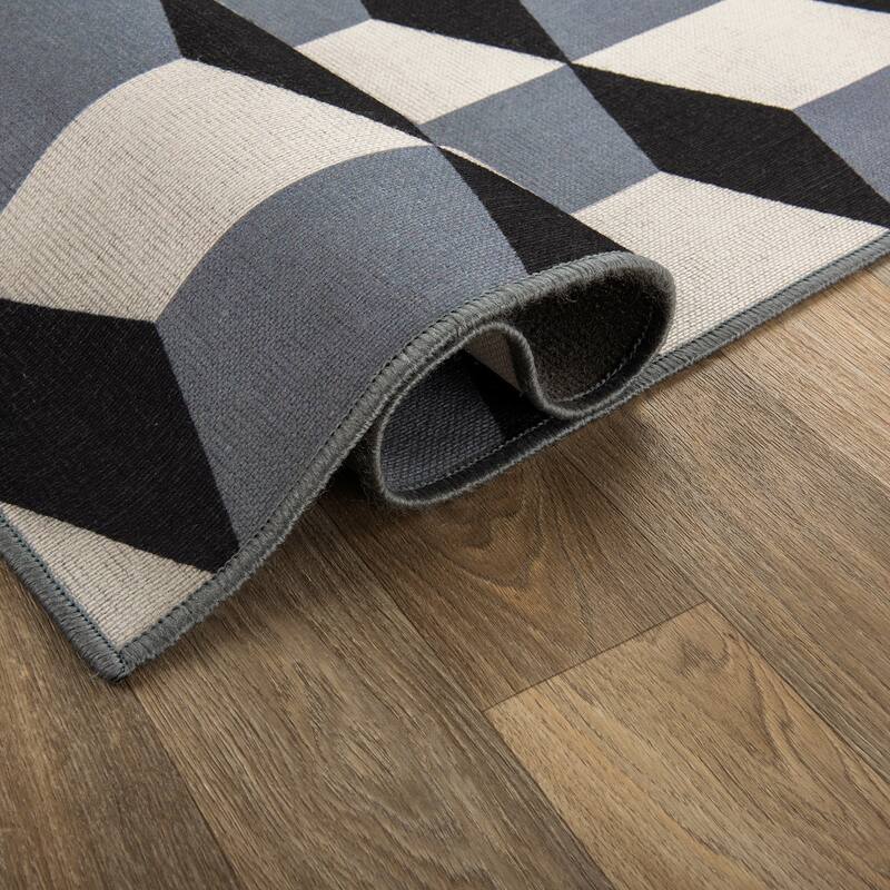 Contemporary Geometric Flatweave Indoor/Outdoor Area Rug