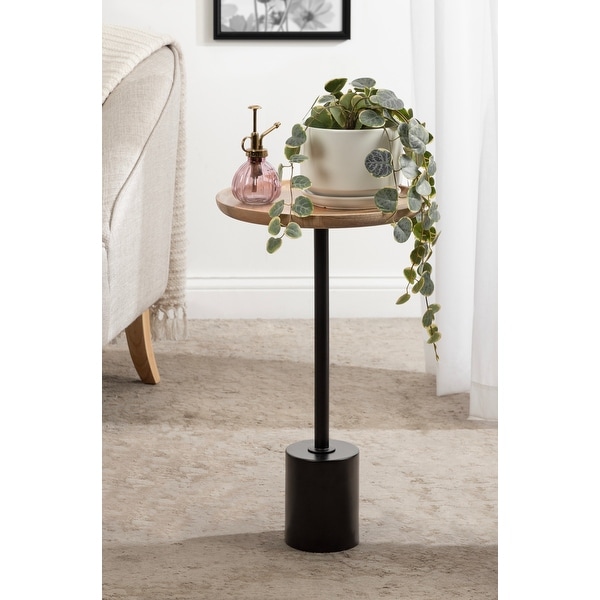 Kate and Laurel Xyler Wood and Metal Side Table - Bed Bath
