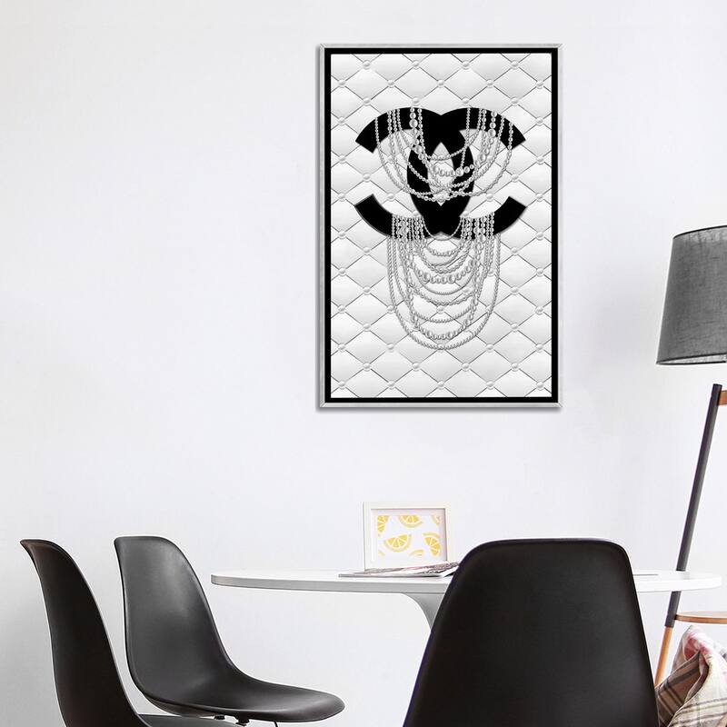 iCanvas "Quilt Pearls" by Martina Pavlova Framed