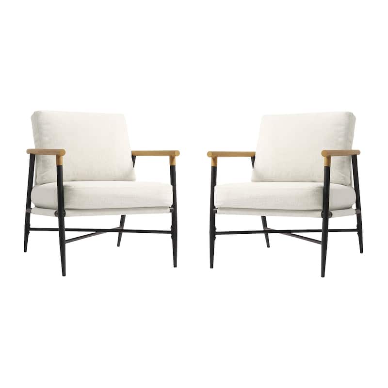 2 Set Upholstered Accent chair Club Chair for Living Room