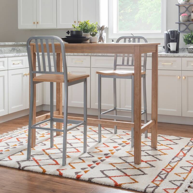Crane Metal Barstool (Set of 2) - Silver