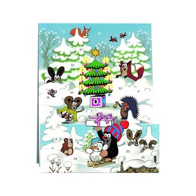 11.5" Korsch Advent Cartoon Forest Animals Christmas Wall Decoration - Black