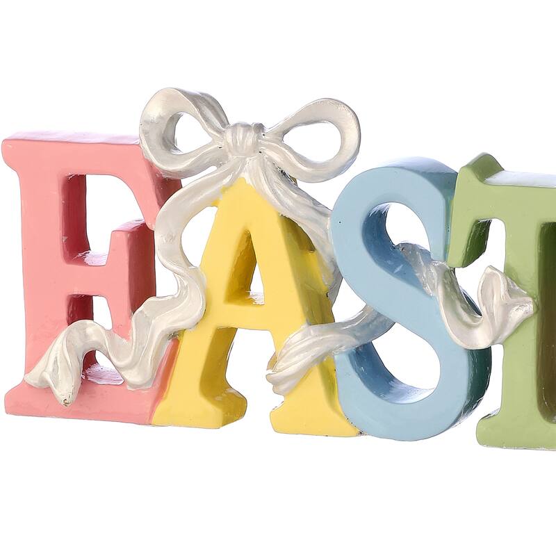 10" L Resin Easter Sign With Bow