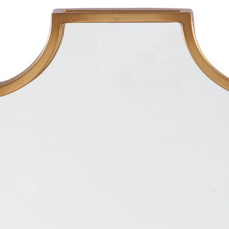 Metal Frame Wall Sconce with Cut Corner Design, Gold