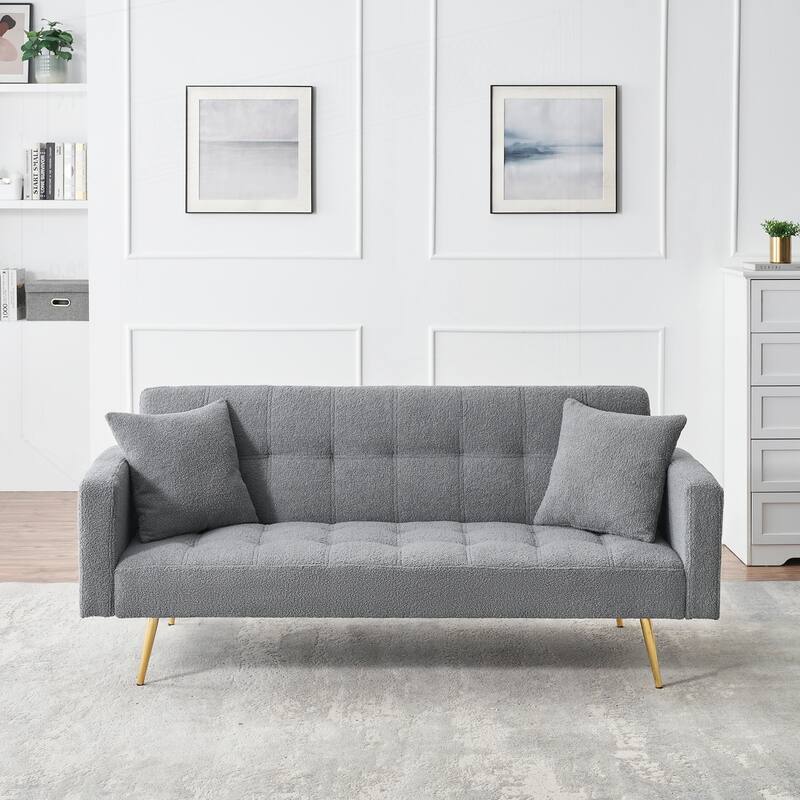 Versatile Fleece Sofa Bed with Multiple Functionalities and Premium Materials - Grey