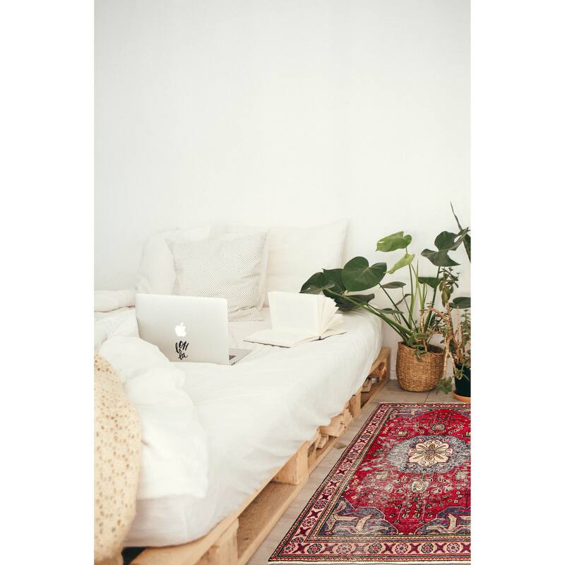 ECARPETGALLERY Hand-knotted Antalya Vintage Red Wool Rug - 3'0 x 5'2