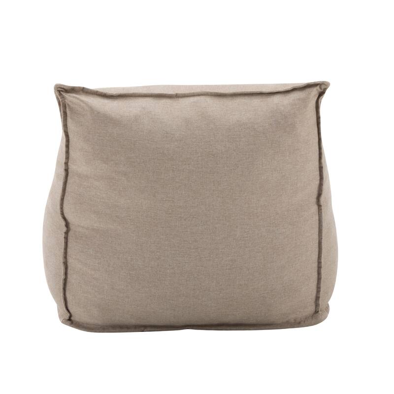 Roomfitters Perry Outdoor Bean Bag Lounge Chair with Water Repellent Fabric, Half Length Design, Beige