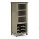 preview thumbnail 14 of 17, WYNDENHALL Franklin 12-Bottle SOLID WOOD 22 inch Wide Contemporary High Storage Wine Rack Cabinet - 22 W x 17 D x 50 H