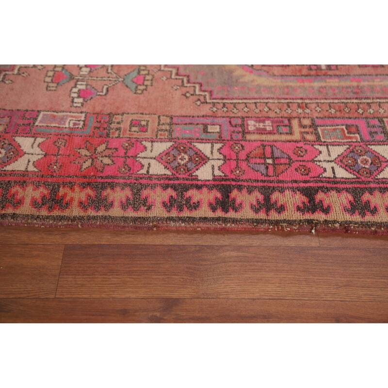 Ardebil Persian Vintage Runner Rug Handmade Hallway Wool Carpet - 3'6" x 10'3"