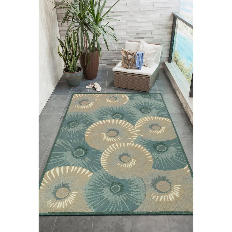 Liora Manne Capri Pleated Inkcap Indoor/Outdoor Rug