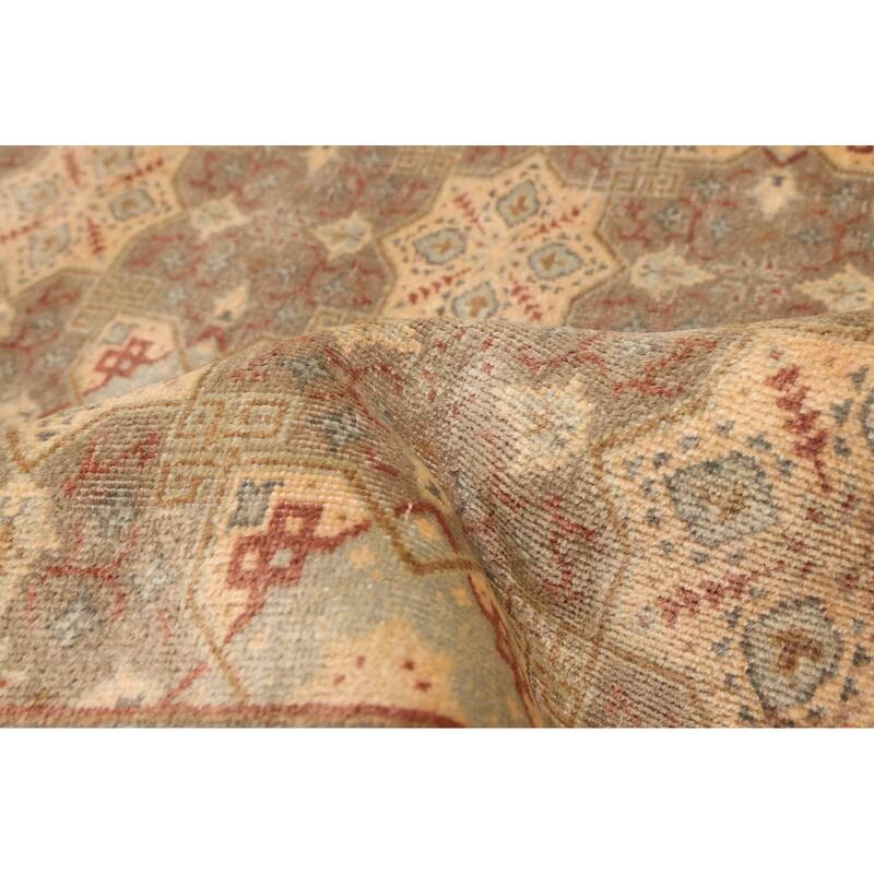 ECARPETGALLERY Hand-knotted Antalya Vintage Olive Wool Rug - 6'2 x 8'10
