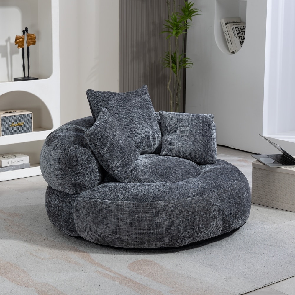 Bean Bag Chair Lazy Sofa, Lounger High Back Bean Bag Chair Couch