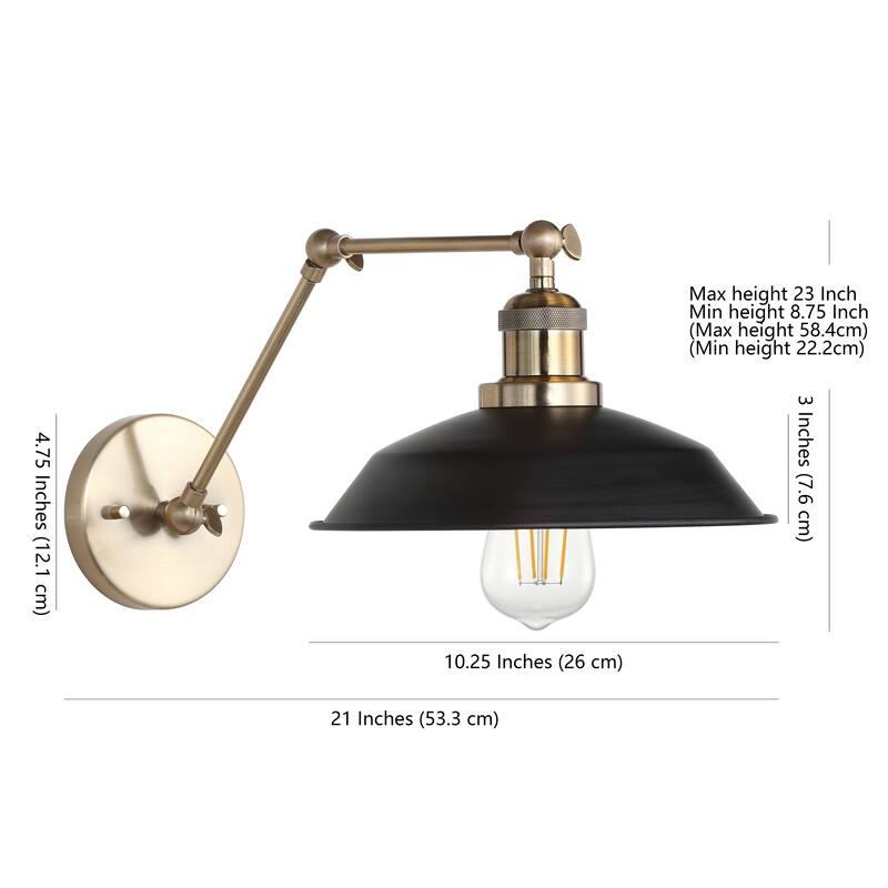 SAFAVIEH Lighting Devyn Led Wall Sconce - 10.3"x21"x8.75-23" - Cream/Rose Gold - 10Wx21Dx23H