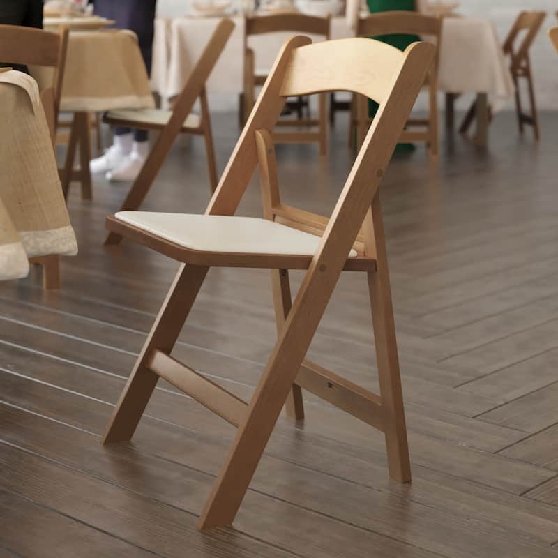 Set of 2 Folding Chairs with Padded Seats - 18"D x 17.25"W x 30.75"H