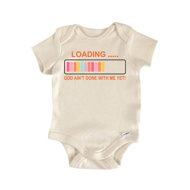 Loading God Jesus Religious God Christian - Baby Boy Girl Clothes Bodysuit - White - 6-9M
