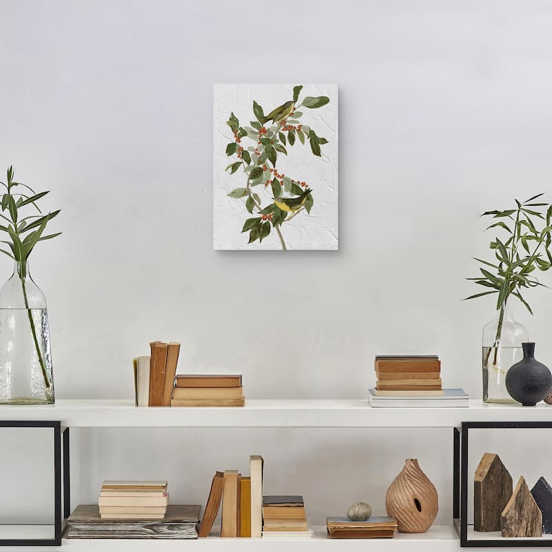 Audubon Nashville Warbler Texture Canvas Art Print
