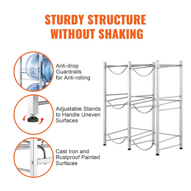 Water Jug Holder Heavy Duty Water Jug Rack for Kitchen, Office, Living Room