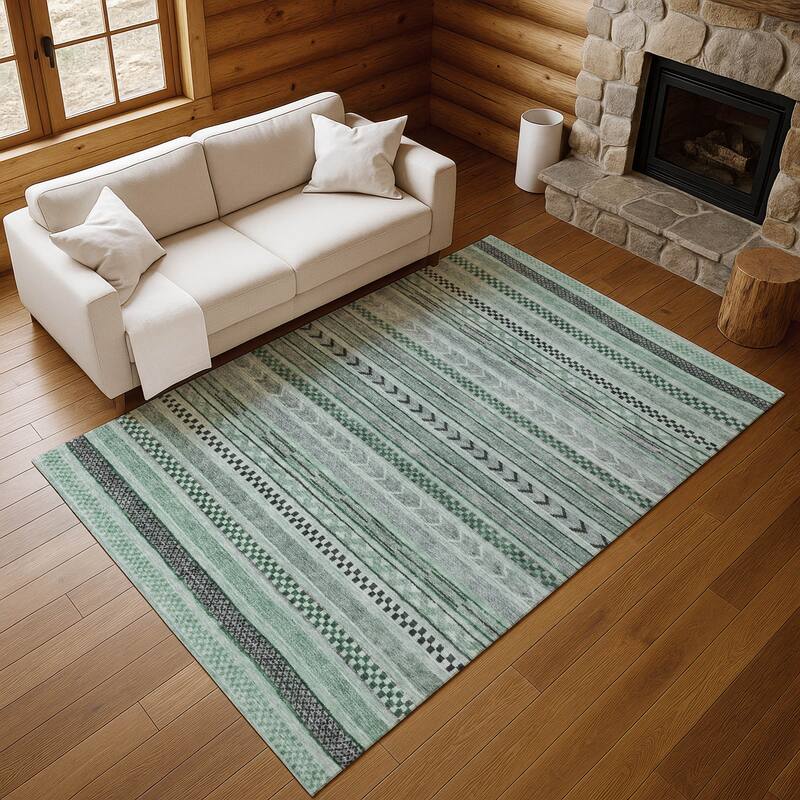 Premium Washable Super Soft Boho Stripes Mayfield Rug