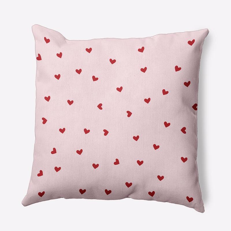 Little Hearts Valentines Day Decorative Throw Pillow - 18" x 18" - Firecracker