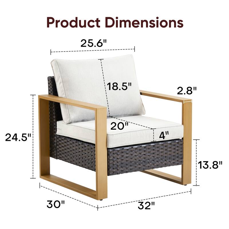 Outdoor Modern Rattan Chair Set