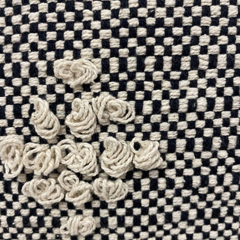 HomeRoots 20" X 20" Black And Off-White 100% Cotton Geometric Zippered Pillow