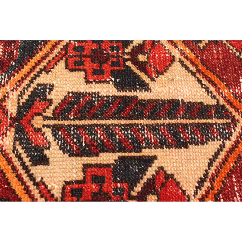 ECARPETGALLERY Hand-knotted Kayseri Vintage Red Wool Rug - 3'11 x 6'2